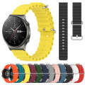 For Huawei GT2 Pro 22mm Ocean Style Silicone Solid Color Watch Band(Yellow)