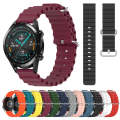 For Huawei GT2 46mm 22mm Ocean Style Silicone Solid Color Watch Band(Grey)
