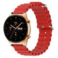 For Honor Watch GS 3 22mm Ocean Style Silicone Solid Color Watch Band(Red)