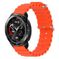 For Honor Watch GS Pro 22mm Ocean Style Silicone Solid Color Watch Band(Orange)