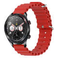 For Honor Watch Dream 22mm Ocean Style Silicone Solid Color Watch Band(Red)