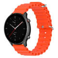 For Amazfit GTR 2e 22mm Ocean Style Silicone Solid Color Watch Band(Orange)
