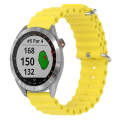For Garmin Approach S40 20mm Ocean Style Silicone Solid Color Watch Band(Yellow)