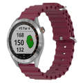 For Garmin Approach S40 20mm Ocean Style Silicone Solid Color Watch Band(Burgundy)