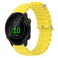 For Garmin Forerunner 158 20mm Ocean Style Silicone Solid Color Watch Band(Yellow)