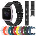 For Garmin Venu SQ 20mm Ocean Style Silicone Solid Color Watch Band(Dark Blue)