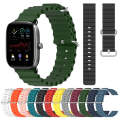For Amazfit GTS 2 Mini 20mm Ocean Style Silicone Solid Color Watch Band(Green)