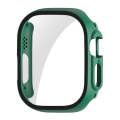 For Apple Watch Ultra 49mm ENKAY PC Frame 9H Tempered Glass Case(Gree)