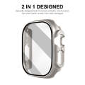 For Apple Watch Ultra 49mm ENKAY PC Frame 9H Tempered Glass Case(Silver)