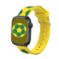 Football Style Metal Connector Silicone Watch Band For Apple Watch Ultra 49mm&Watch Ultra 2 49mm ...