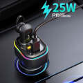 V15 Car Bluetooth With PD Fast Charger Adapter Microphone Wireless Noise Reduction Bluetooth Headset