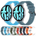 For Samsung Galaxy Watch 6 40mm 20mm Concave Striped Slicone Watch Band(Rock Cyan)