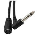 JUNSUNMAY 6.35mm 1/4 inch Male to Female 5 Pin MIDI Audio Stero Adapter, Cable Length: 20cm