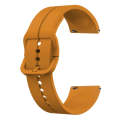 For Samsung Galaxy Watch 6 44mm 20mm Loop Silicone Watch Band(Amber Yellow)