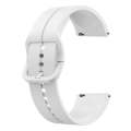 For Samsung Galaxy Watch 6 Classic 47mm 20mm Loop Silicone Watch Band(White)