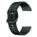 For Samsung Galaxy Watch 6 Classic 43mm 20mm Loop Silicone Watch Band(Dark Green)