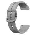 For Samsung Galaxy Watch 6 Classic 43mm 20mm Loop Silicone Watch Band(Grey)