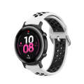 For Samsung Galaxy Watch Active 2 44mm 20mm Perforated Breathable Sports Silicone Watch Band(Whit...
