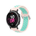 For Samsung Galaxy Watch 42mm 20mm Perforated Breathable Sports Silicone Watch Band(Pink+ Water D...
