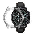 For Ticwatch Pro 3 Ultra GPS Electroplated TPU Half Wrapped Watch Protective Case(Transparent)