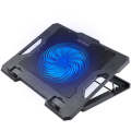 S100 One Fan Adjustable Height Dual USB Ports Laptop Cooling Pad