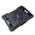 S100 One Fan Adjustable Height Dual USB Ports Laptop Cooling Pad