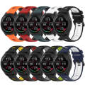 For Samsung Galaxy Watch 6 44mm 20mm Sports Two-Color Silicone Watch Band(Black+Red)