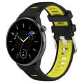 For Samsung Galaxy Watch 6 40mm 20mm Sports Two-Color Steel Buckle Silicone Watch Band(Black+Lime...