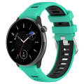 For Samsung Galaxy Watch 6 Classic 47mm 20mm Sports Two-Color Steel Buckle Silicone Watch Band(La...