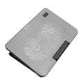 N99 USB Dual Fan Hollow Carved Design Heat Dissipation Laptop Cooling Pad(Gray)