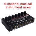 B020 Mini 6-Channel Stereo Audio Mixer Musical Instrument Mixer Electric Wind Electric Guitar Ele...