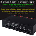 B036 3 Input 3 Output Power Amplifier And Speaker Switcher Speaker Switch Splitter Comparator