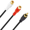 JUNSUNMAY RCA Male to 2 RCA Female Stereo Audio Adapter Connector, Length: 0.25m