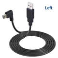 JUNSUNMAY 5 Feet USB A 2.0 to Mini B 5 Pin Charger Cable Cord, Length: 1.5m(Left)
