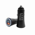 P20 38W PD3.0 20W + QC3.0 USB Safety Hammer Car Charger(Black)