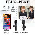 Bluetooth  Mini Microphone Wireless Lavalier Noise Reduction Microphone for iPhone / iPad, with 8...