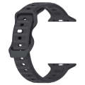 For Apple Watch Ultra 49mm Reverse Buckle Dot Texture Silicone Watch Band(Dark Gray)
