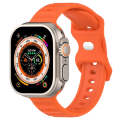 For Apple Watch 8 41mm Reverse Buckle Dot Texture Silicone Watch Band(Orange)