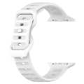 For Apple Watch 3 42mm Reverse Buckle Dot Texture Silicone Watch Band(White)