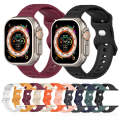 For Apple Watch 3 42mm Reverse Buckle Dot Texture Silicone Watch Band(Dark Gray)