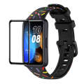 For Huawei Band 8 ENKAY Hat-Prince Full Coverage Screen Protector + Adjsutable Silicone Sport Loo...