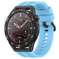 For Huawei Watch GT3 SE Long & Short Sports Solid Color Silicone Watch Band Set(Sky Blue)