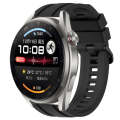 For Huawei Watch 3 Pro New Long & Short Sports Solid Color Silicone Watch Band Set(Black)