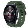 For Huawei Watch 3 Long & Short Sports Solid Color Silicone Watch Band Set(Dark Green)