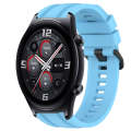 For Huawei Watch 3 Long & Short Sports Solid Color Silicone Watch Band Set(Sky Blue)