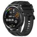For Huawei Watch Buds Long & Short Sports Solid Color Silicone Watch Band Set(Black)