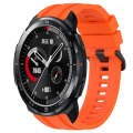 For Honor Watch GS Pro Long & Short Sports Solid Color Silicone Watch Band Set(Orange)