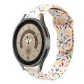 For Samsung Galaxy Watch 5 40 / 44mm Sports Rainbow Dots Silicone Buckle Watch Band(Starlight Color)