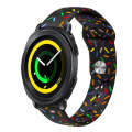 For Samsung Galaxy Watch 5 Pro Sports Rainbow Dots Silicone Buckle Watch Band(Black)