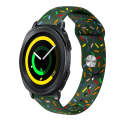 For Samsung Galaxy Watch 5 Pro Sports Rainbow Dots Silicone Buckle Watch Band(Green)